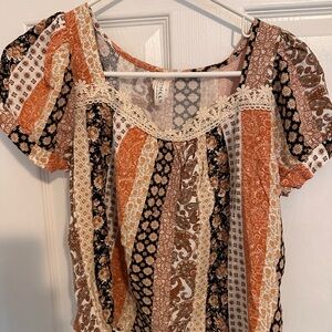 West moon Multicolor Boho Top
